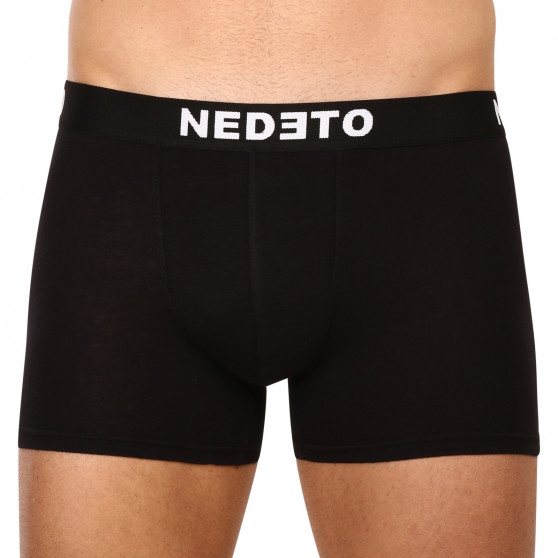 10PACK Boxershorts til mænd Nedeto sort (10NB001b)