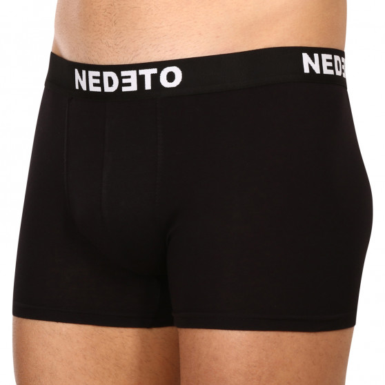 10PACK Boxershorts til mænd Nedeto sort (10NB001b)