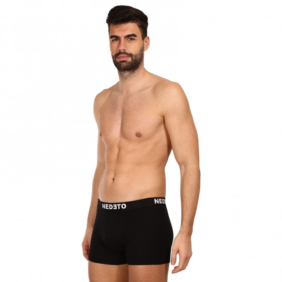 10PACK Boxershorts til mænd Nedeto sort (10NB001b)