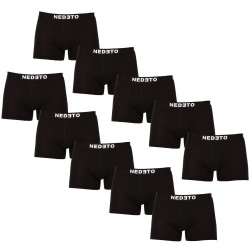 10PACK Boxershorts til mænd Nedeto sort (10NB001b)