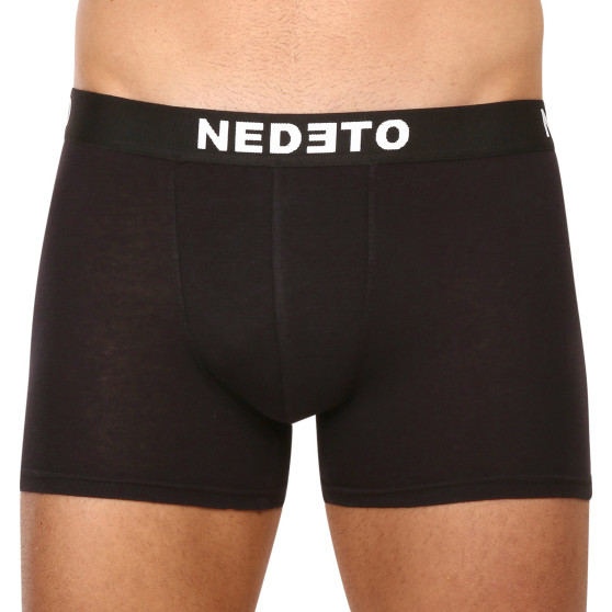 3PACK Boxershorts til mænd Nedeto sort (3NB001b)