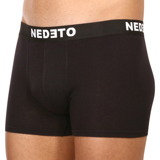 3PACK Boxershorts til mænd Nedeto sort (3NB001b)