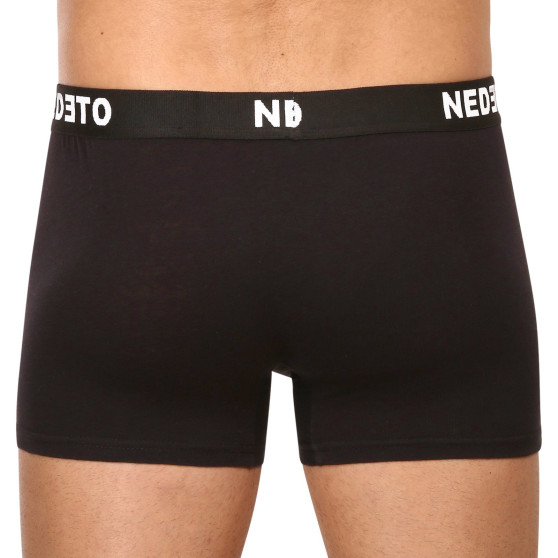 3PACK Boxershorts til mænd Nedeto sort (3NB001b)