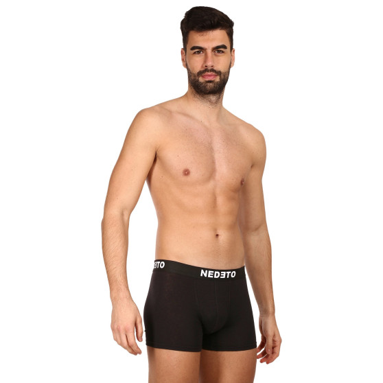 3PACK Boxershorts til mænd Nedeto sort (3NB001b)