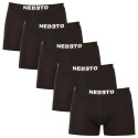 5PACK Boxershorts til mænd Nedeto sort (5NB001b)