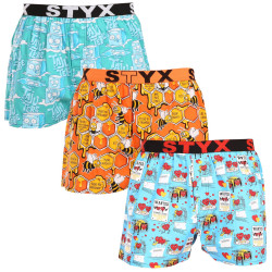 3PACK Boxershorts til mænd Styx art sports gummi flerfarvet (3B16476)