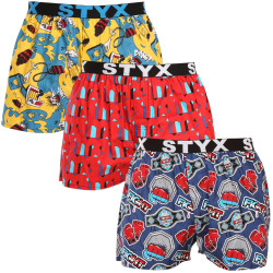 3PACK Boxershorts til mænd Styx art sports gummi flerfarvet (3B15690)