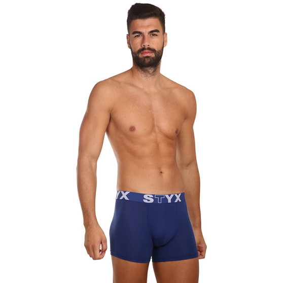 3PACK Boxershorts til mænd Styx lang sportselastik mørkeblå (3U968)