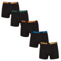 5PACK Boxershorts til mænd Nedeto sort (5NB003)