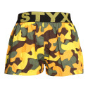 Børneshorts Styx art sports gummi camouflage gul (BJ1559)