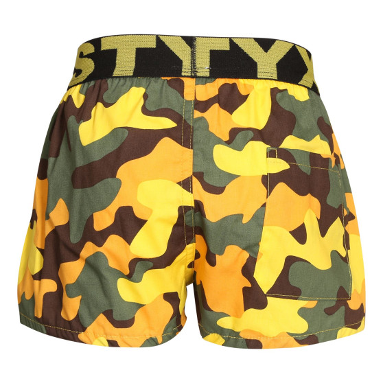 Børneshorts Styx art sports gummi camouflage gul (BJ1559)