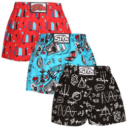 3PACK Børneshorts Styx art klassisk gummi flerfarvet (3J15829)