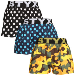 3PACK Børneshorts Styx art sports gummi flerfarvet (3BJ15901)