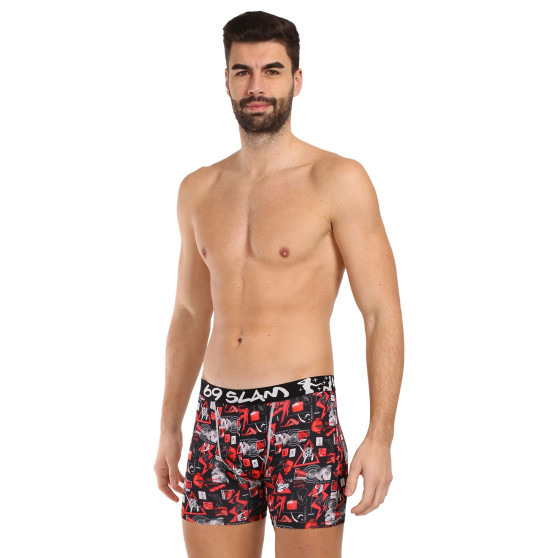 Boxershorts til mænd 69SLAM fit night life (MCYNLF-PO)