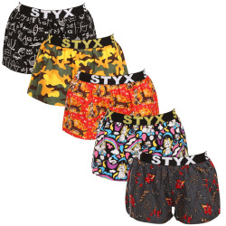 5PACK Dameshorts Styx art sports gummi flerfarvet (5T1182492)