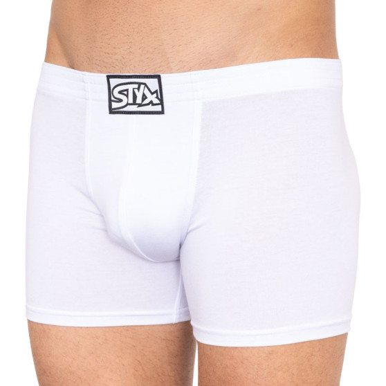 3PACK Boxershorts til mænd Styx lang klassisk gummi hvid (3F1061)