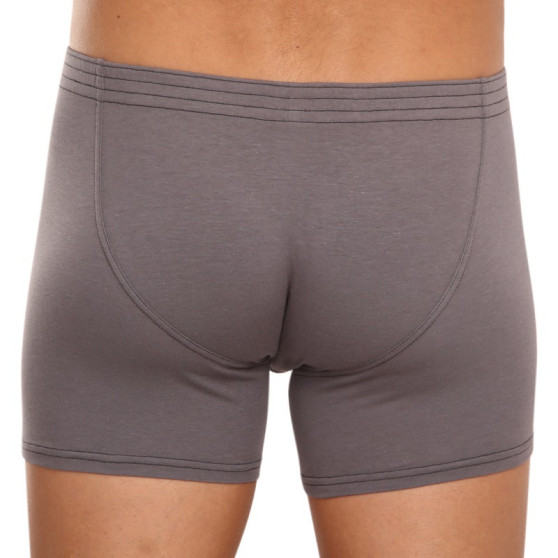 3PACK Boxershorts til mænd Styx lang klassisk elastik mørkegrå (3F1063)