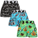 3PACK Børneshorts Styx art sports gummi flerfarvet (3BJ15782)