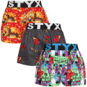 3PACK Børneshorts Styx art sports gummi flerfarvet (3BJ15245)