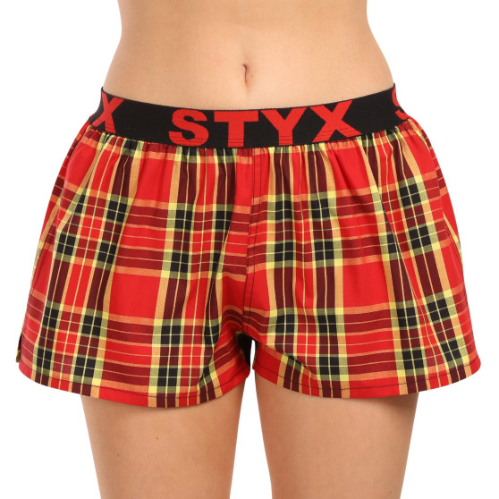 3PACK Dameshorts Styx sport gummi flerfarvet (3T10469)