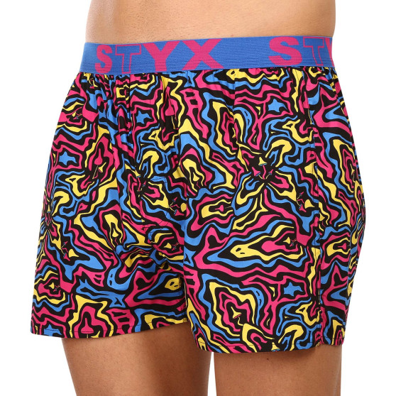 3PACK Boxershorts til mænd Styx art sports gummi flerfarvet (3B13001)