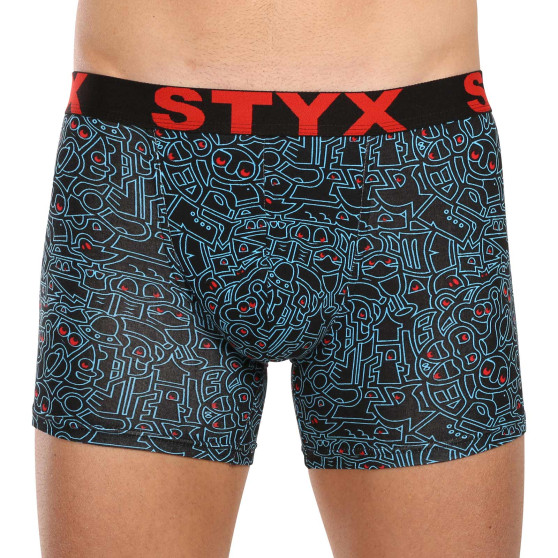 Boxershorts til mænd Styx lang kunst sport gummi doodle (U1256/2)