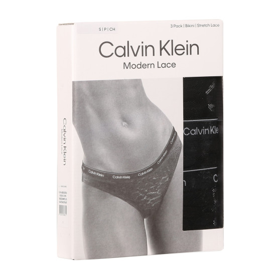 3PACK Dametrusser Calvin Klein sort (QD5069E-UB1)