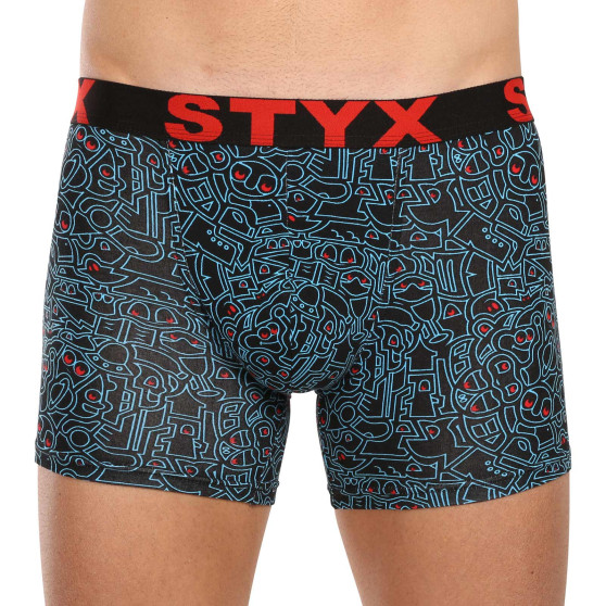 3PACK Boxershorts til mænd Styx lang kunst sport gummi flerfarvet (3U12672/2)