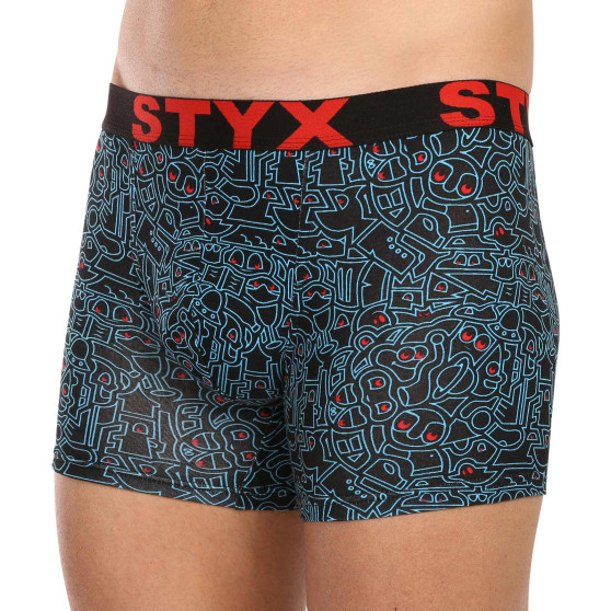 3PACK Boxershorts til mænd Styx lang kunst sport gummi flerfarvet (3U12672/2)