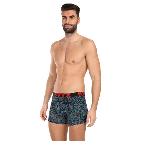 3PACK Boxershorts til mænd Styx lang kunst sport gummi flerfarvet (3U12672/2)