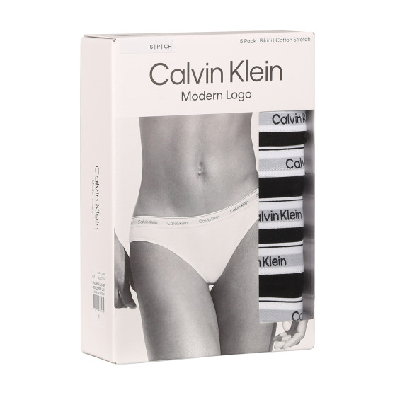 5PACK Dametrusser Calvin Klein sort (QD5208E-UB1)