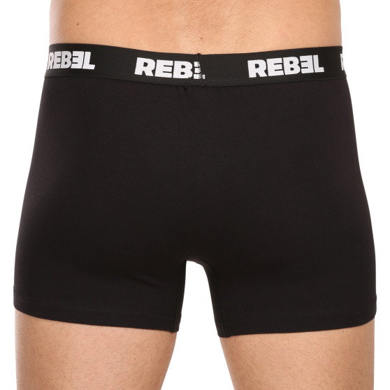 3PACK Boxershorts til mænd Nedeto Rebel sort (3NBR001)