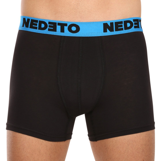 3PACK Boxershorts til mænd Nedeto sort (3NB002)