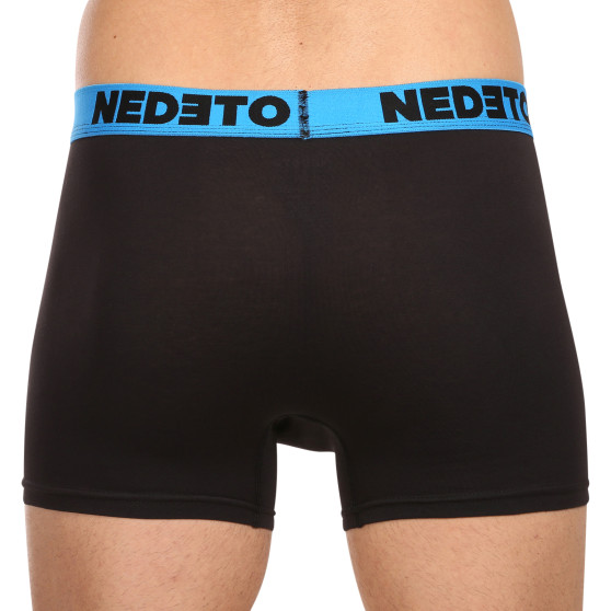 3PACK Boxershorts til mænd Nedeto sort (3NB002)