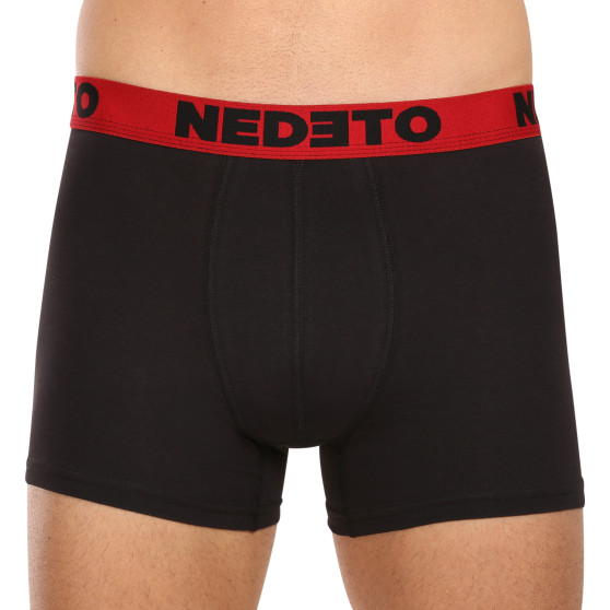 3PACK Boxershorts til mænd Nedeto sort (3NB002)