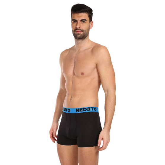 3PACK Boxershorts til mænd Nedeto sort (3NB002)