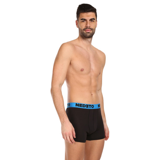 3PACK Boxershorts til mænd Nedeto sort (3NB002)