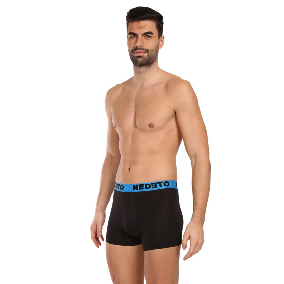 5PACK Boxershorts til mænd Nedeto sort (5NB002b)