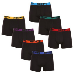 7PACK Boxershorts til mænd Nedeto sort (7NB002b)