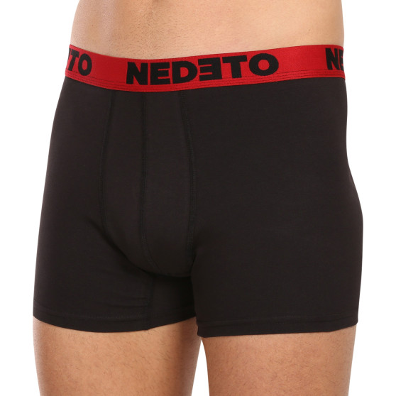 7PACK Boxershorts til mænd Nedeto sort (7NB002b)