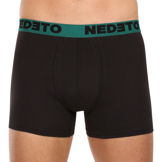 7PACK Boxershorts til mænd Nedeto sort (7NB002b)