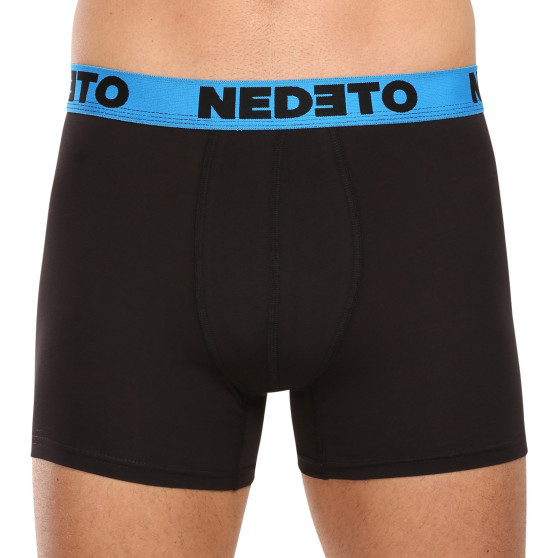 7PACK Boxershorts til mænd Nedeto sort (7NB002b)