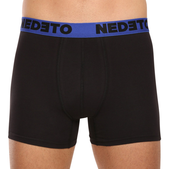 7PACK Boxershorts til mænd Nedeto sort (7NB002b)