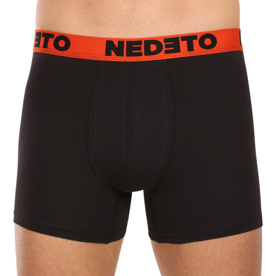 7PACK Boxershorts til mænd Nedeto sort (7NB002b)