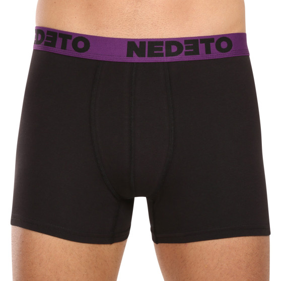 7PACK Boxershorts til mænd Nedeto sort (7NB002b)