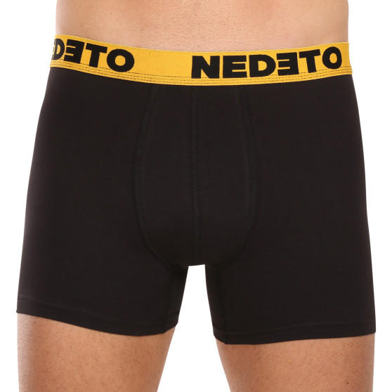 7PACK Boxershorts til mænd Nedeto sort (7NB002b)