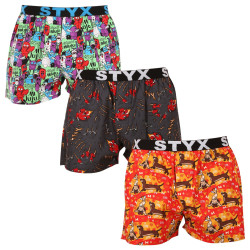 3PACK Boxershorts til mænd Styx art sports gummi flerfarvet (3B15245)