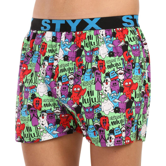 3PACK Boxershorts til mænd Styx art sports gummi flerfarvet (3B15245)