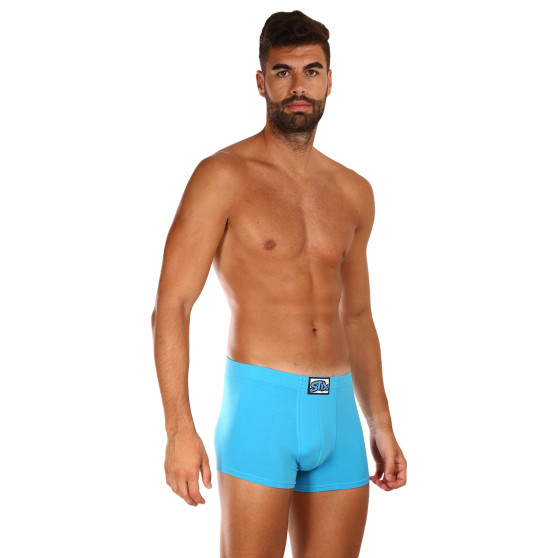 3PACK Boxershorts til mænd Styx klassisk gummi lyseblå (3Q1169)