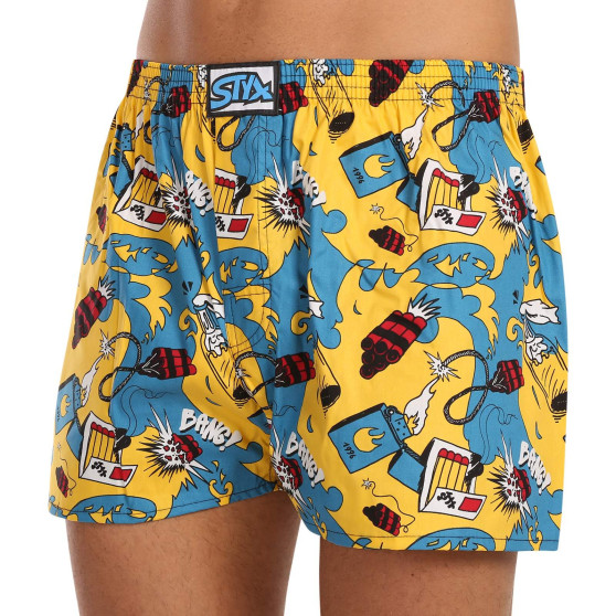 3PACK Boxershorts til mænd Styx art klassisk gummi overstørrelse flerfarvet (3E16390)